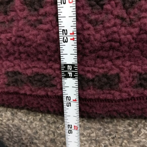 Carhartt Jacket Sherpa Fleece Geometric Aztec 1/4 Snap Red Womens Large 104922 - Picture 8 of 8